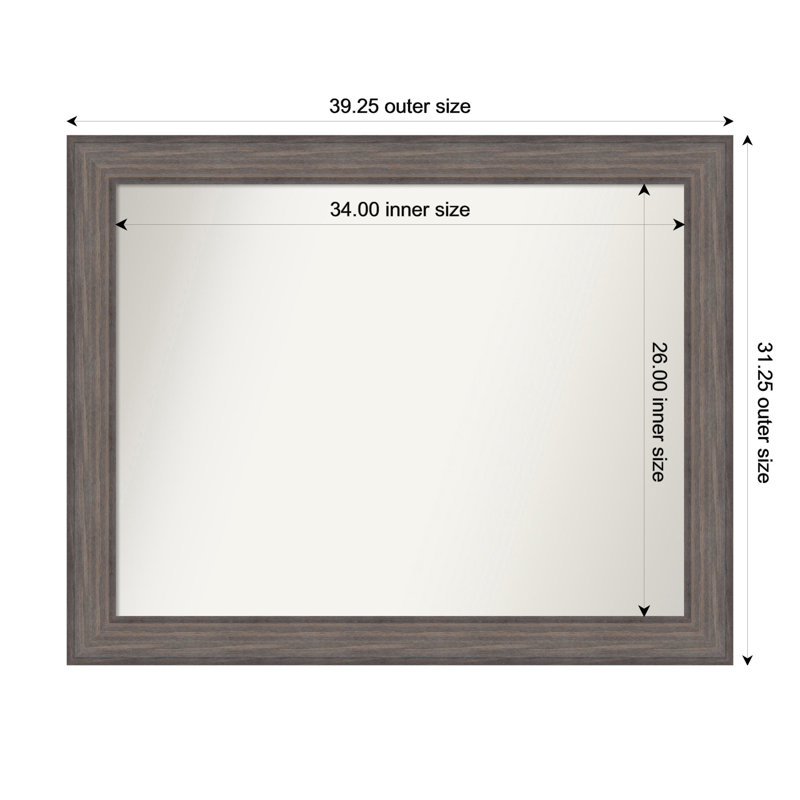 Miroir Hannaley, Rectangle, 31,25 po x 39,25 po