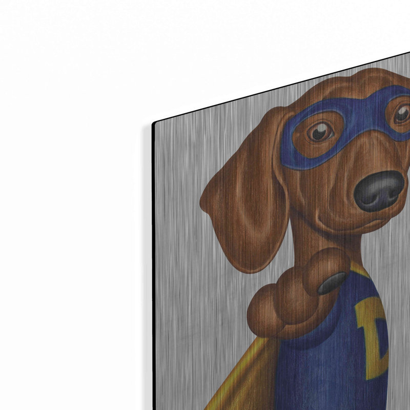 «Brown Dachshund Captain D» par Danny Gordon, H 16 po x l 12 po