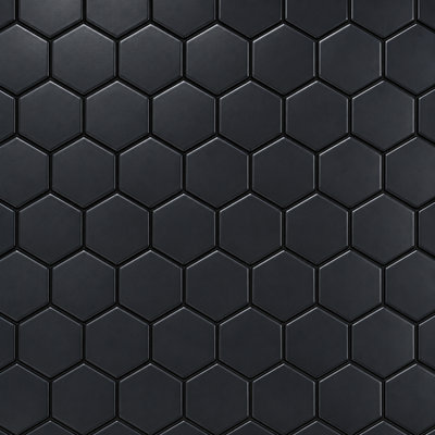 Mosaïques Tuxedo Hexagone Noir de 5 cm