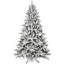 Arbre de Noël floqué avec support en métal-1733558888