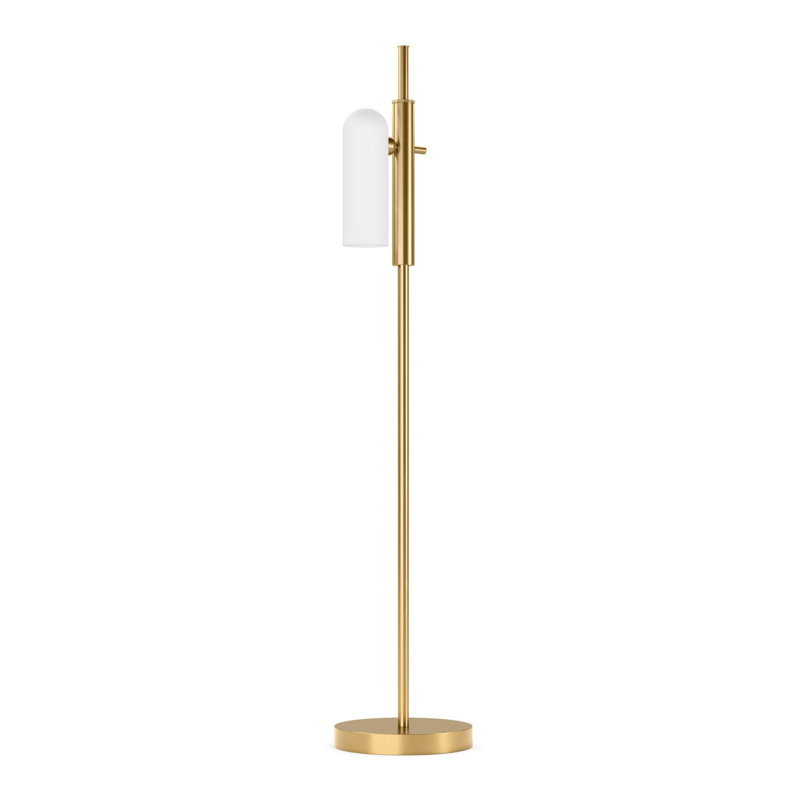 Latijera 61'' Traditional Floor Lamp, Burnished Brass