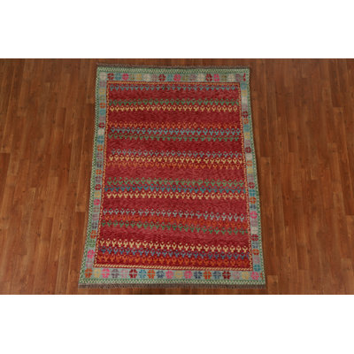 Geometric Gabbeh  Area Rug 5x6