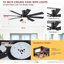 Ventilateur de plafond encastré de 52 po à 8 pales avec lumière et télécommande / application-2022970003