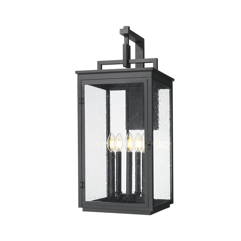 Applique murale d'extérieur noir sable Kasey, 5 lumières, H 28,5 po x l 12 po x P 13,75 po