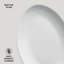 Nouvelle assiette à dessert ovale blanche en céramique 8,86 po New - allant au micro-ondes, au four et au lave-vaisselle, par Porto Brasil