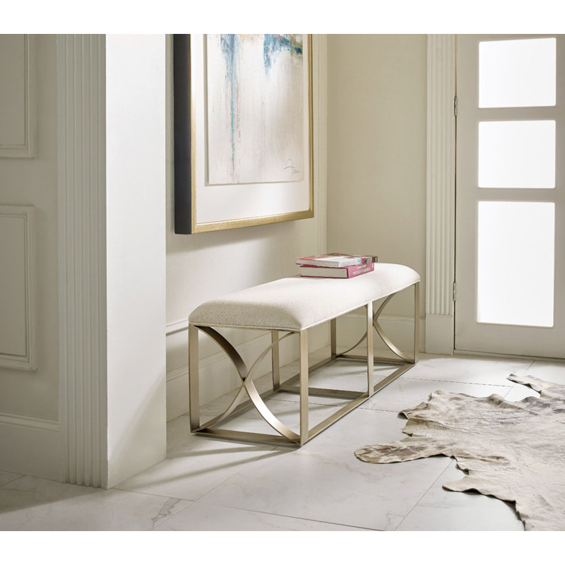 Polyester Blend Upholstered Bench