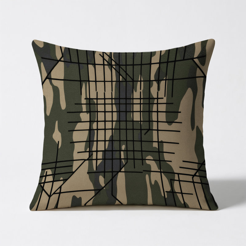 Apex Gridlock Indoor And Outdoor Throw Pillow, Square 18"