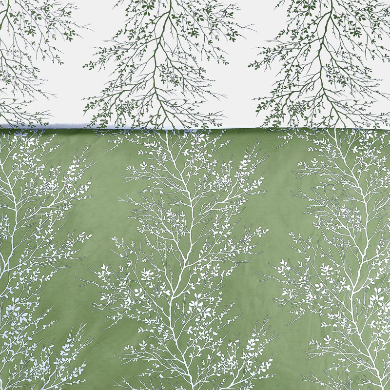 Sage and Ivory King Microfiber Reversible Bed in a Bag Set