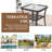 Wicker Rattan Side Table With Glass Top-861238990