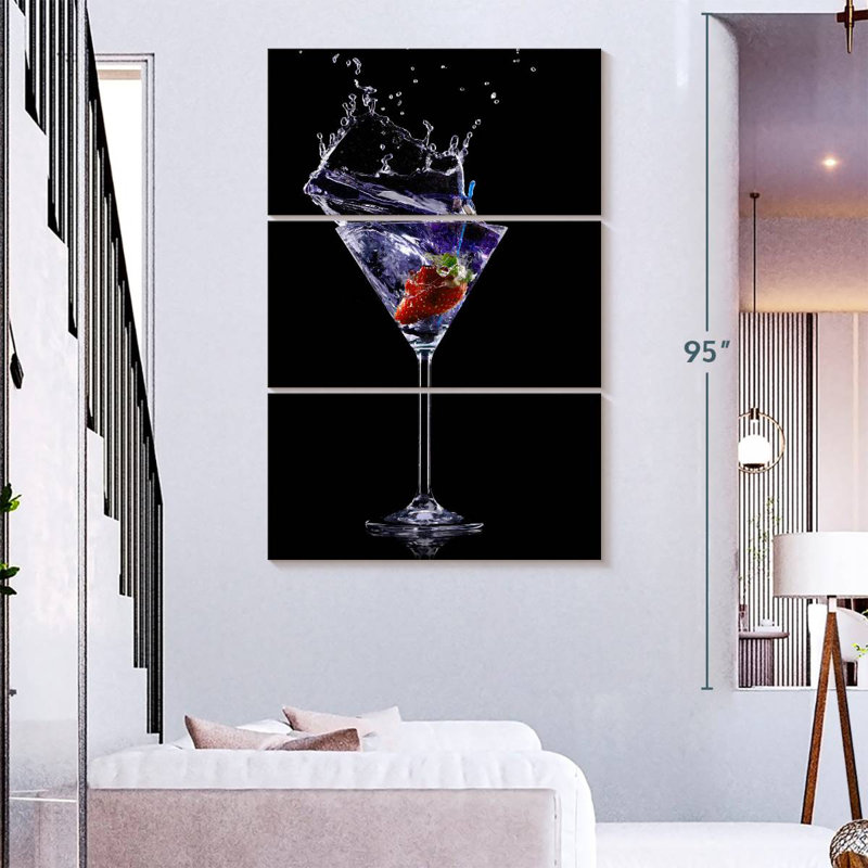 Yarlin Strawberry Martini Splash, 74" H x 48" W