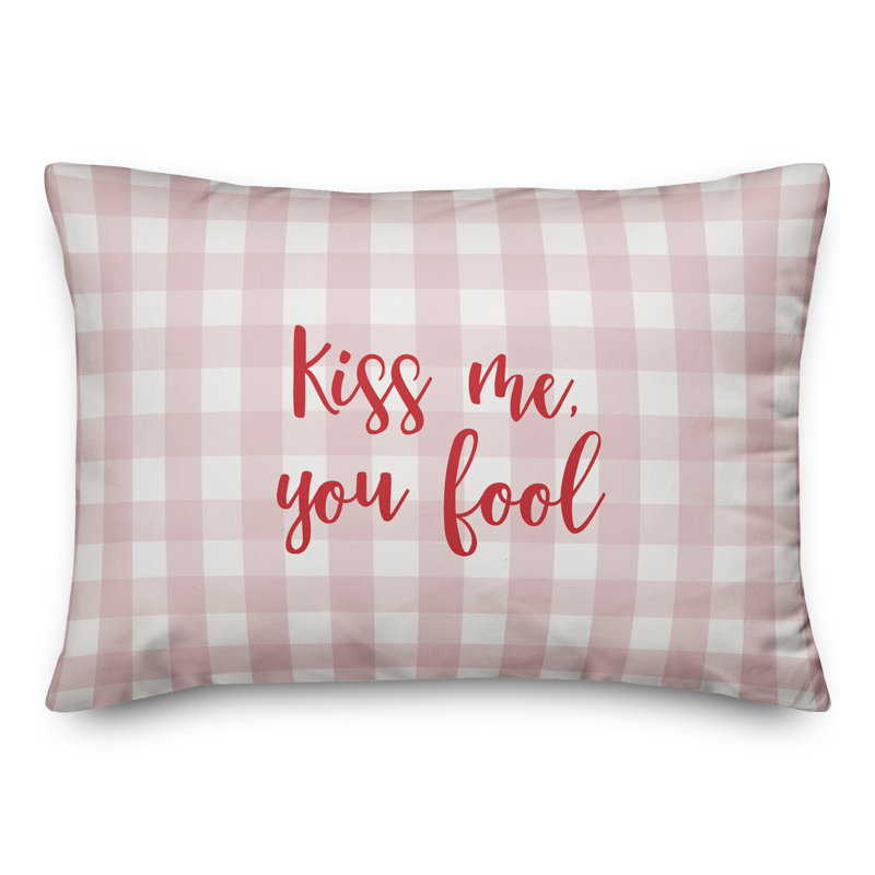  Coussin Kiss Me You Fool, Rouge / rose