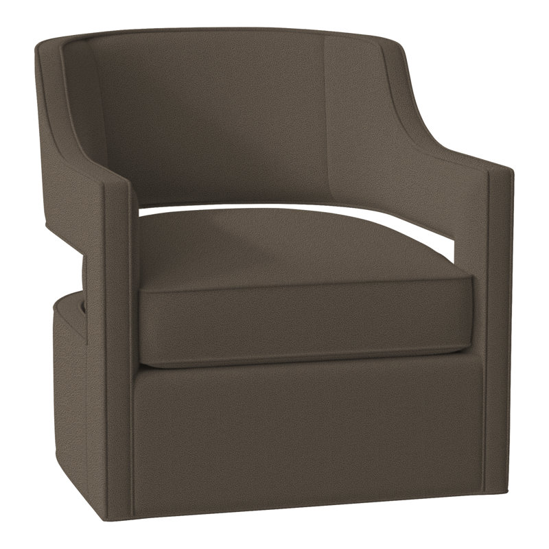 Phoebe Upholstered Swivel Armchair, Perigold Pierson Mink