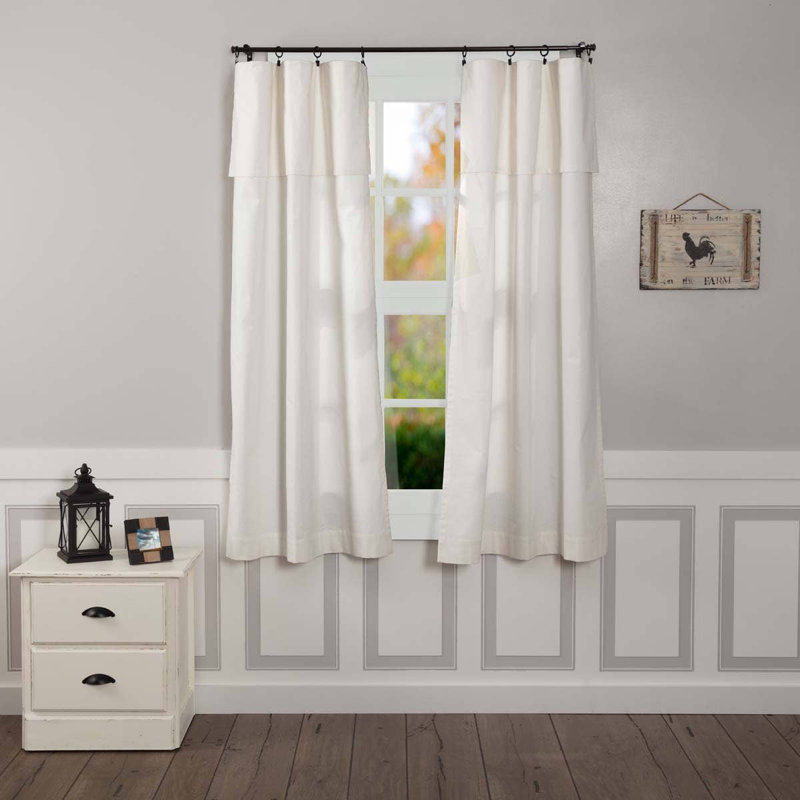Paire de rideaux obscurcissant 100% coton Juvelina, Blanc, L 36 po x L 63 po