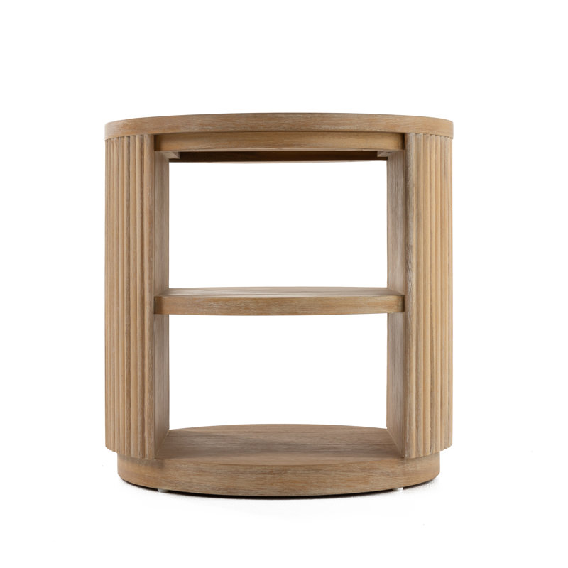 Fitzroy - Table de bout moderne en acacia naturel