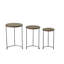 Tables gigognes rondes modernes noires 17,5 pouces