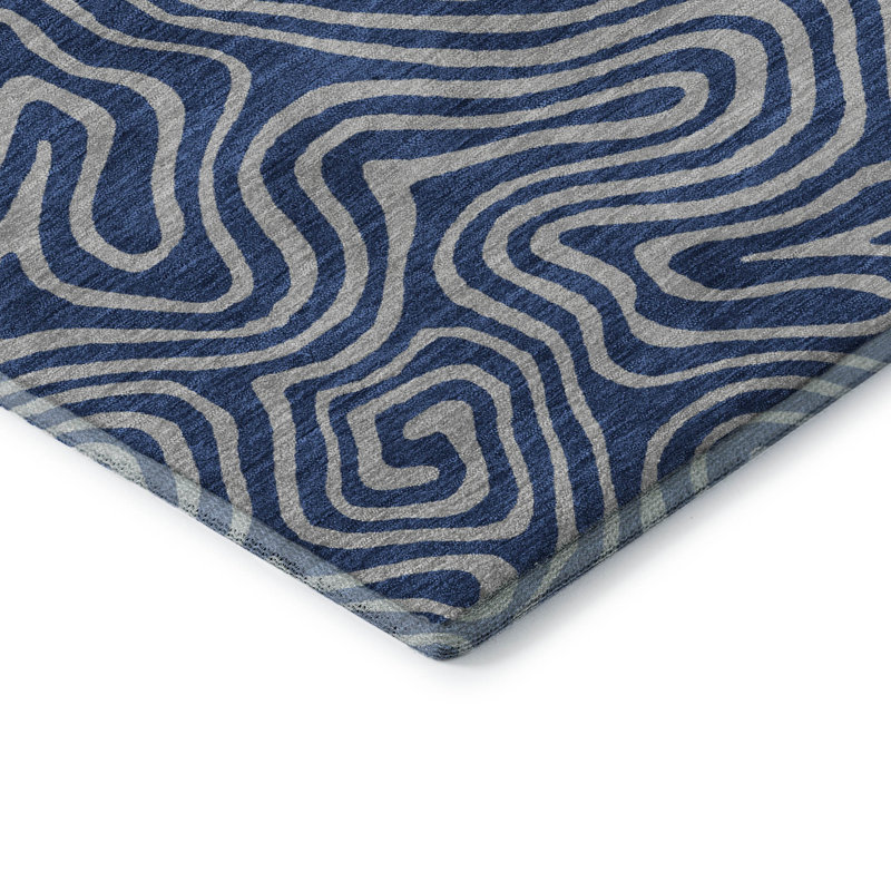 Tapis tourbillon AMF1031 de qualité supérieure lavable à la machine, Rectangle 5 pi x 7 pi 6 po