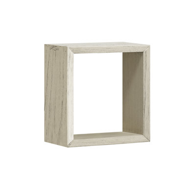 Muria Square Mindi Solid Wood Cube Shelf