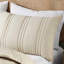 Courtepointe pour gaze double / grand naturel 3 pièces - rembourrage doux, motif de courtepointe en forme de canal, visuel froissé et 2 taies décoratives, étiquetée, matelassage à l'épreuve, design,