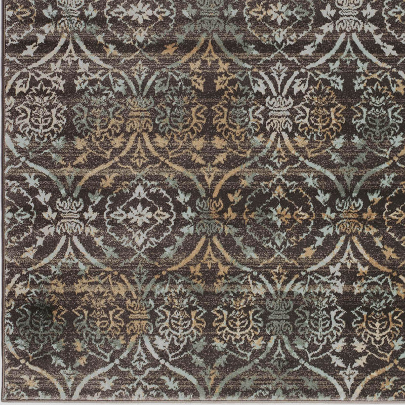 Tapis brun Aberdeenshire, Rectangle 5 pi 3 po x 7 pi 3 po