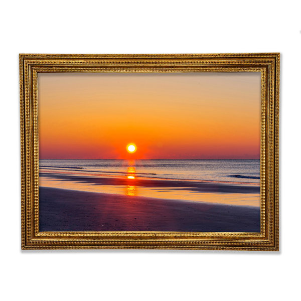 Bright Star Piercing Orange Sun Blaze - Single Picture Frame Print ...