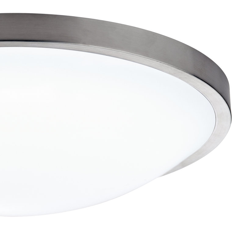 Acrylic Flush Mount, Satin Chrome