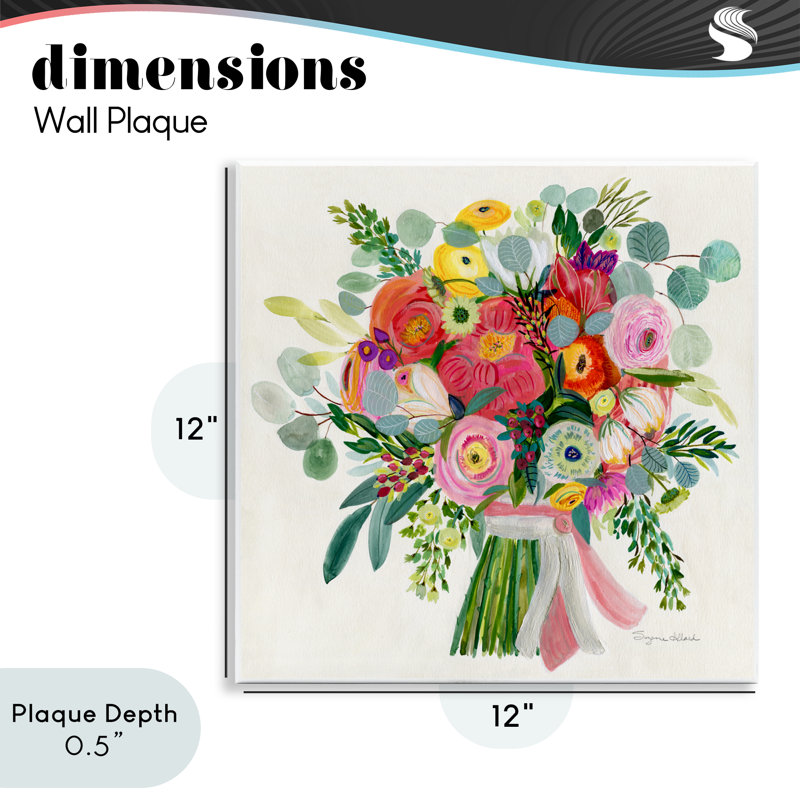 Plaque murale Constant Friend Bouquet, design par Suzanne Allard