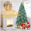 Arbre de Noël bleu / vert teinté en PE / PVC - 1390 pointes, branches articulées, aspect naturel, support en métal stable, décoration des Fêtes facile à assembler-1203887038-1203887036