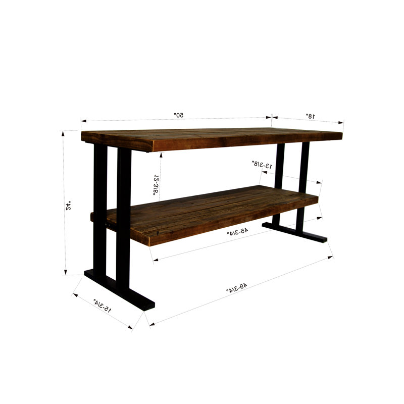 24" Solid Wood Console Table Wood Console Table Entryway Table Modern Console Table
