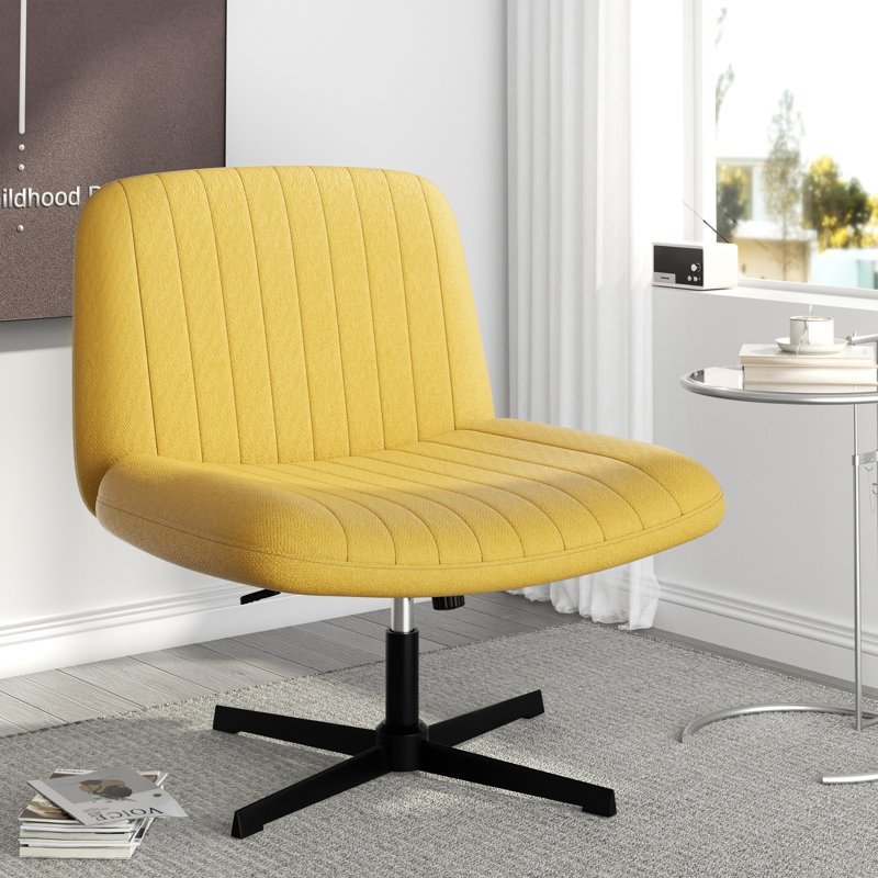 Chaise de travail avec siège rembourré Walsunny, Jaune