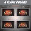 Foyer électrique encastrable 28 pouces avec flamme réaliste, son craquelé, panneau tactile et garniture