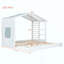 Lit House avec lit gigogne et tablettes latérales-2074882819