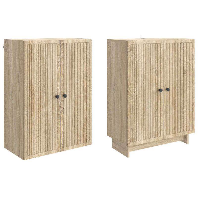4 -Door 4 Storage Cabinet, Sonoma Oak