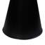 Table de bout latérale Riko, plateau rond en marbre naturel blanc de 18 po, base piédestal moderne noir