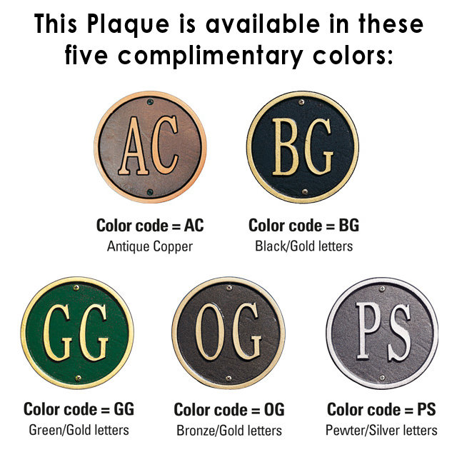 5-Line Wall Address Plaque, Antique Copper, Yes