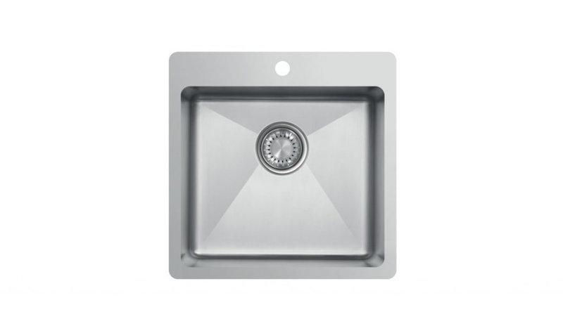 Ukinox 504 mm W Single Bowl Stainless Steel Drop-In and Flush Kitchen Sink
