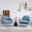 Modern  Accent Chair, Plush Sherpa Teddy Fabric Upholstered Armchair with Metal Legs, Mid-Century Inspired Living Room & Bedroom Chair, Comfortable Reading Chair for Home, Office or Lounge (Single Chair)-283137891