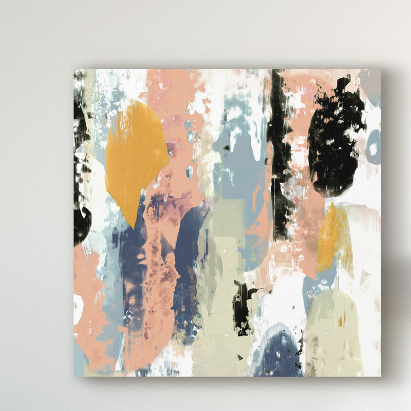 « bleuet nuancier ii », peinture sur toile tendue, H 18 po x l 18 po x P 2 po