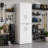78.7'' H White 4-Door Locking Garage Storage Cabinet
