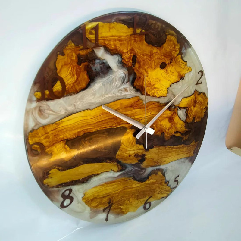 Wood Wall Clock, 10" H x 10" W x 2" D