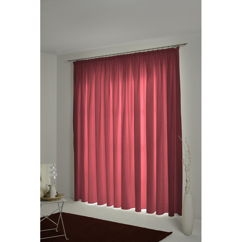 Breedlove Room Darkening Curtain Single Panel, Red, 225cm H x 270cm W