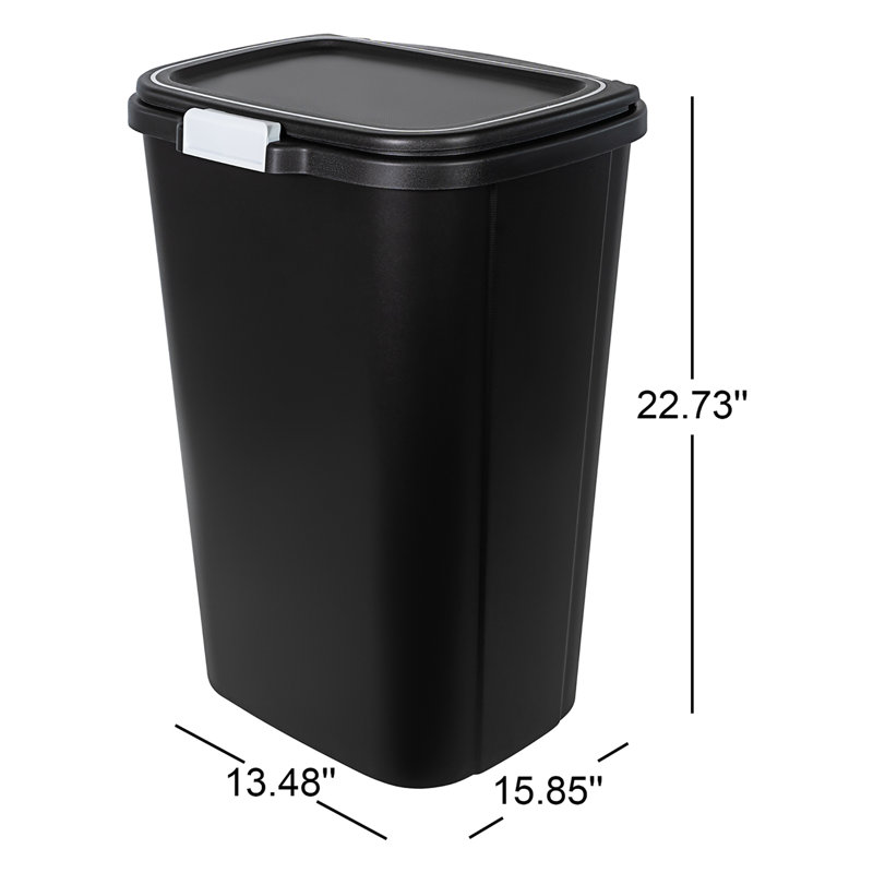 Poubelle à levage manuel en plastique 13 gallons
