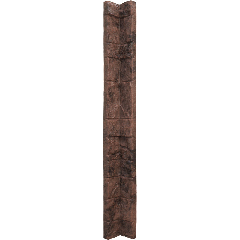 Canyon Brown Faux Stone Siding Panel Inside Corner 3" x 48"