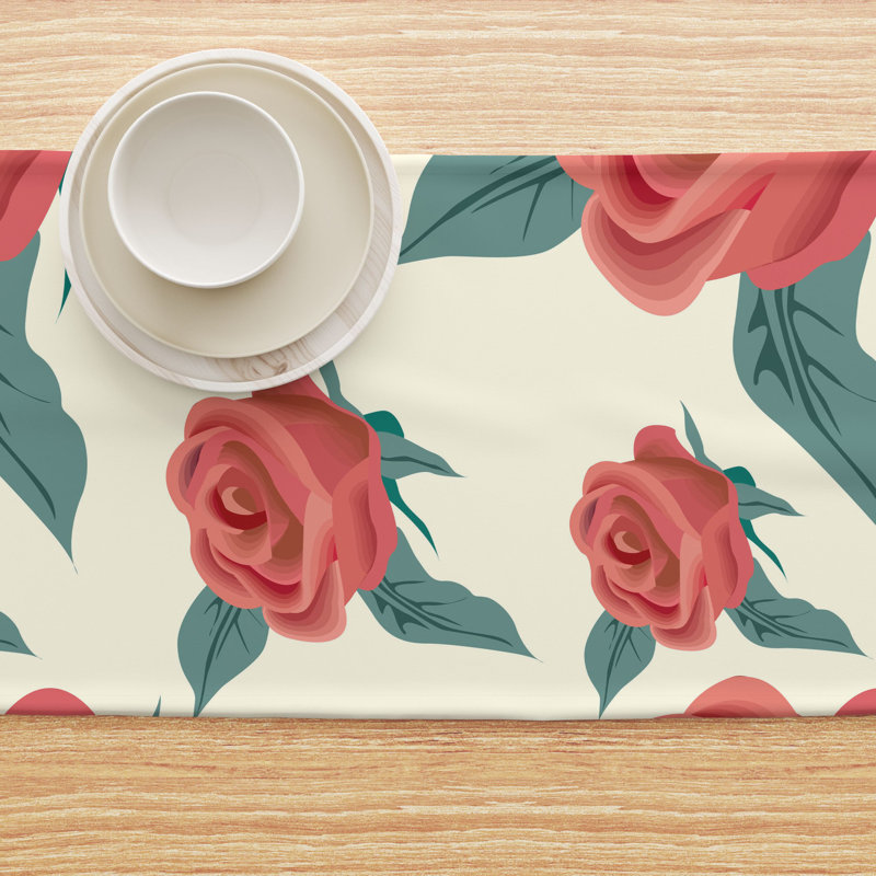 Floral 85 Cotton Table Runners, 108" x 16"