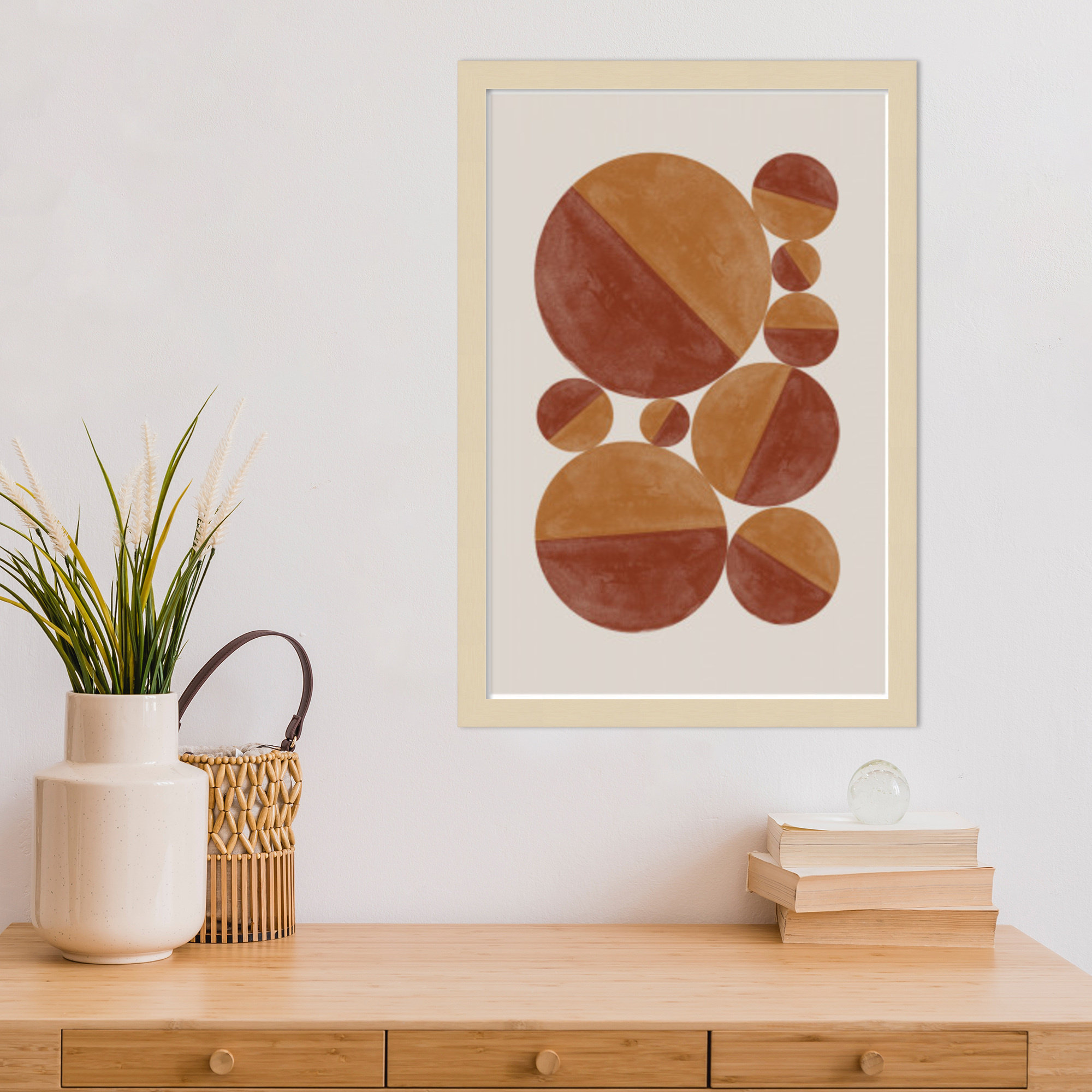 Burnt Bols by The MIUUS STUDIO Wood Framed Wall Art Print, 21" H x 15" W, Brown