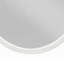 Miroir de commode Aren, cadre à bordure moulée, bois blanc, rond de 35 po