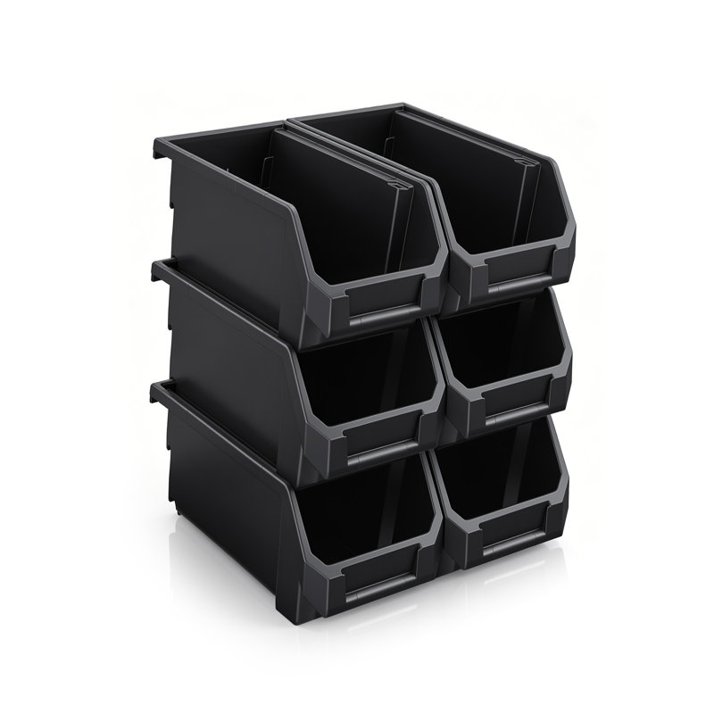 Ensemble de 6 paniers de rangement pour vêtements Sorbus, Black