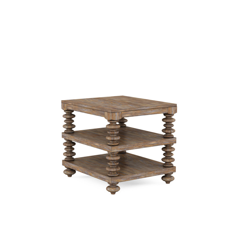 Table de bout en bois massif avec rangement Cadwall