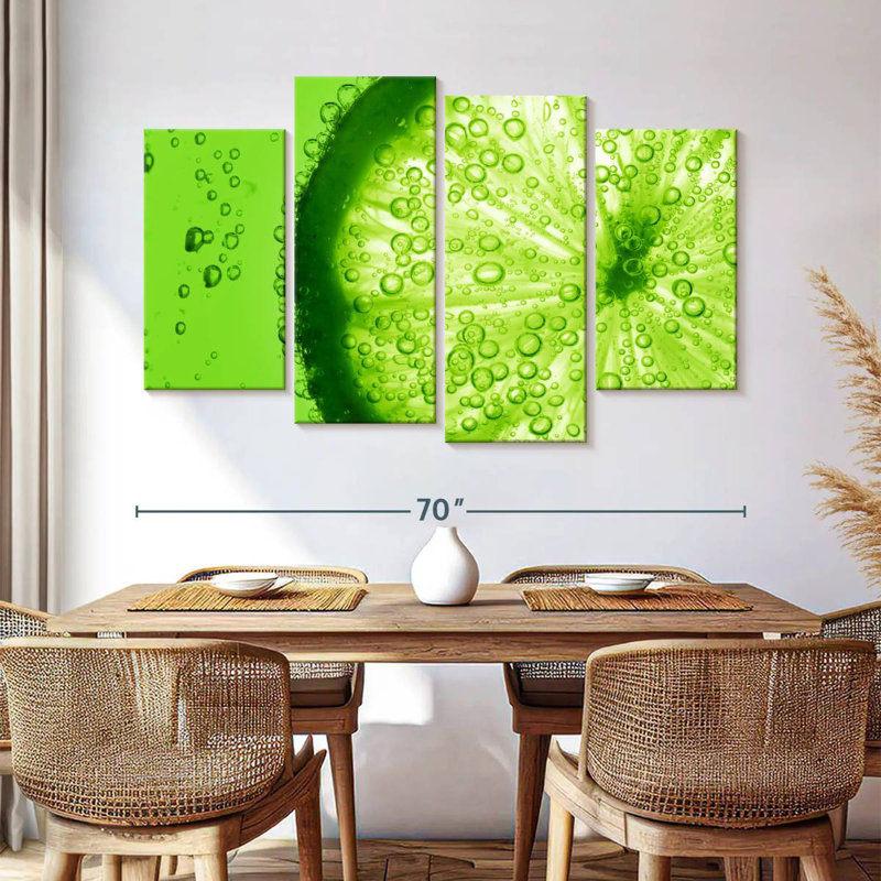 Yarlin Lime Slice, 42" H x 68" W