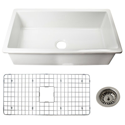 Évier de cuisine en argile réfractaire à double montage 37 pouces Nantucket Sinks