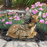 Mothers Love Doe and Fawn Statue